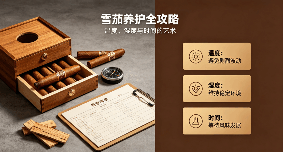雪茄养护全攻略:温度、湿度与时间的艺术.png 雪茄养护全攻略:温度、湿度与时间的艺术.png
